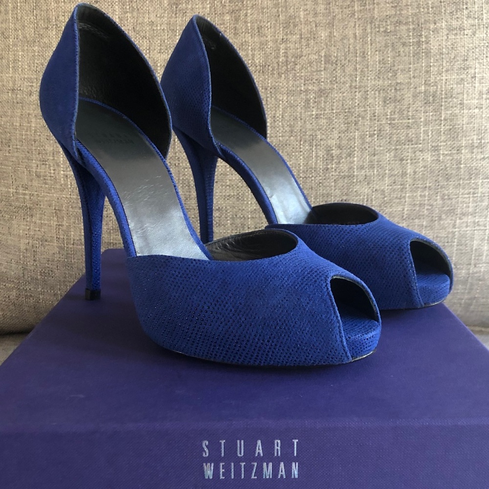 Stuart Weitzman Divorcee d’Orsay Peep-Toe Pump